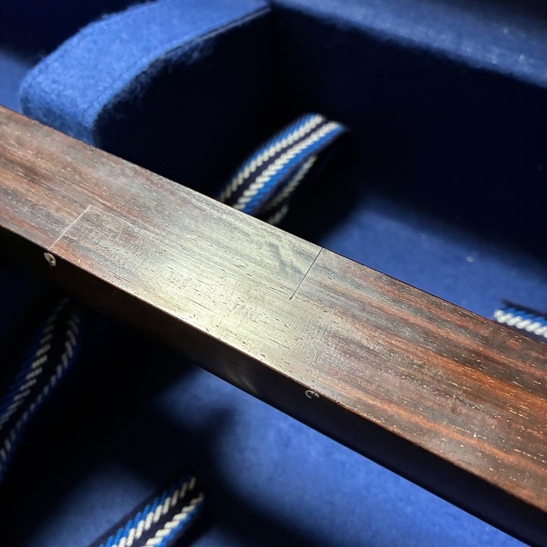 美品 即演奏可能 津軽三味線 紫檀 高級黒檀紅木巻き糸巻き 両面皮破れなし