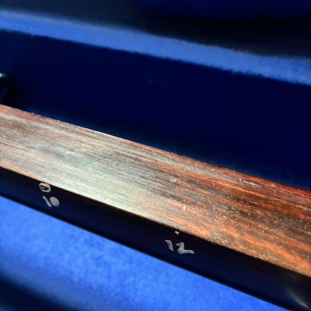 美品 即演奏可能 津軽三味線 紫檀 高級黒檀紅木巻き糸巻き 両面皮破れなし