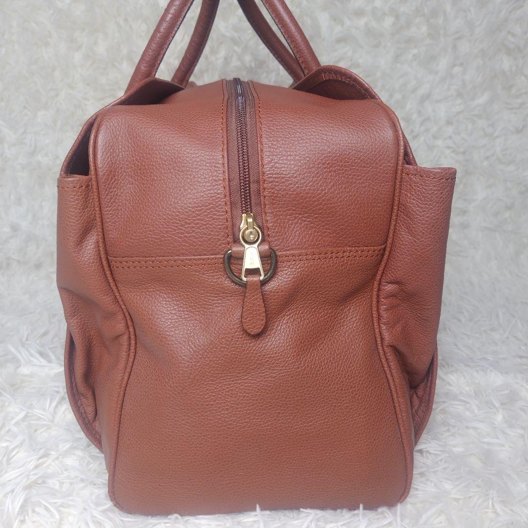 【希少/入手困難/廃盤品】モリタカバン レザー ボストンバッグ 2way 茶色