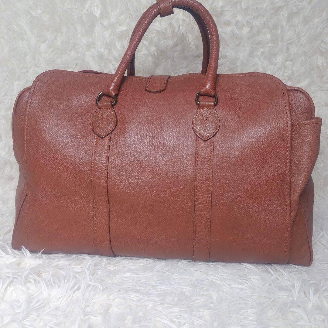 【希少/入手困難/廃盤品】モリタカバン レザー ボストンバッグ 2way 茶色