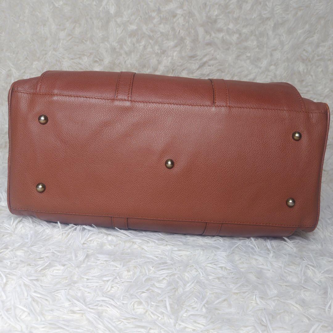 【希少/入手困難/廃盤品】モリタカバン レザー ボストンバッグ 2way 茶色