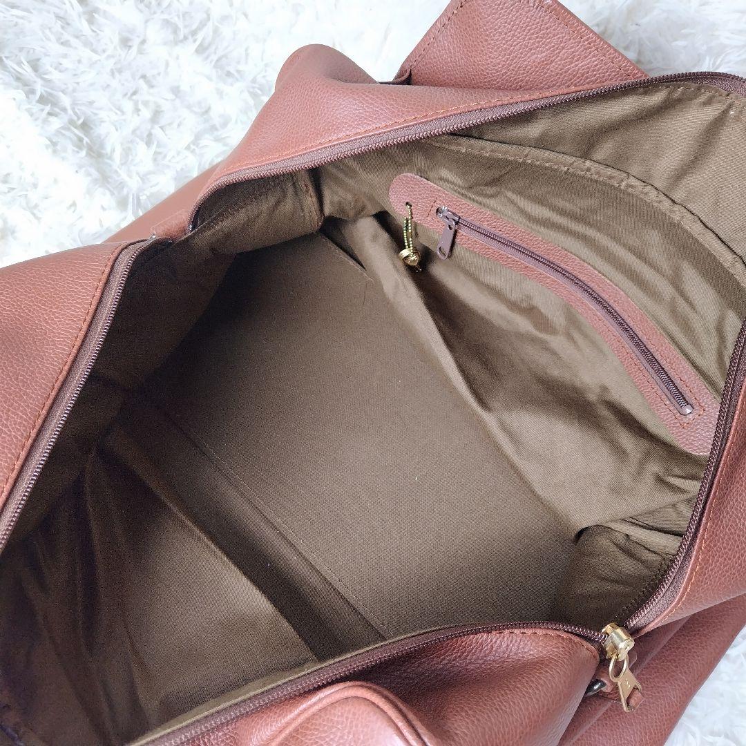 【希少/入手困難/廃盤品】モリタカバン レザー ボストンバッグ 2way 茶色