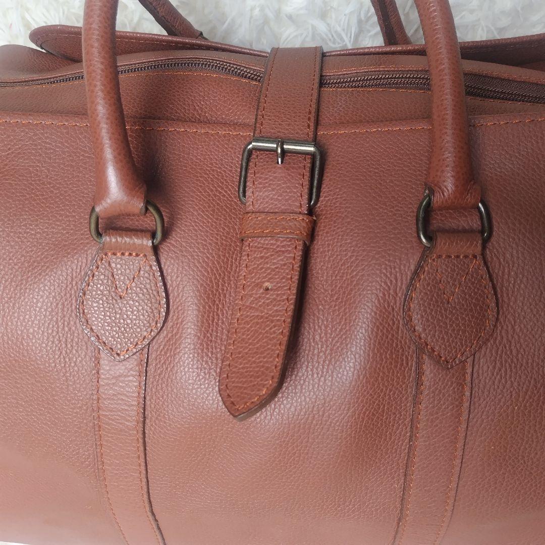 【希少/入手困難/廃盤品】モリタカバン レザー ボストンバッグ 2way 茶色