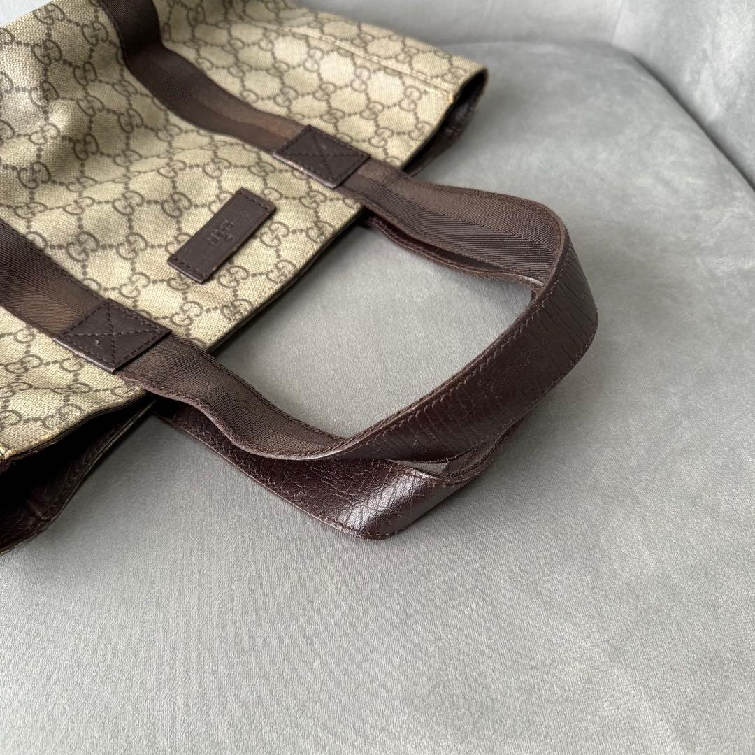 グッチ トートバッグ GG キャンバス PVC レザー ハンドバッグ