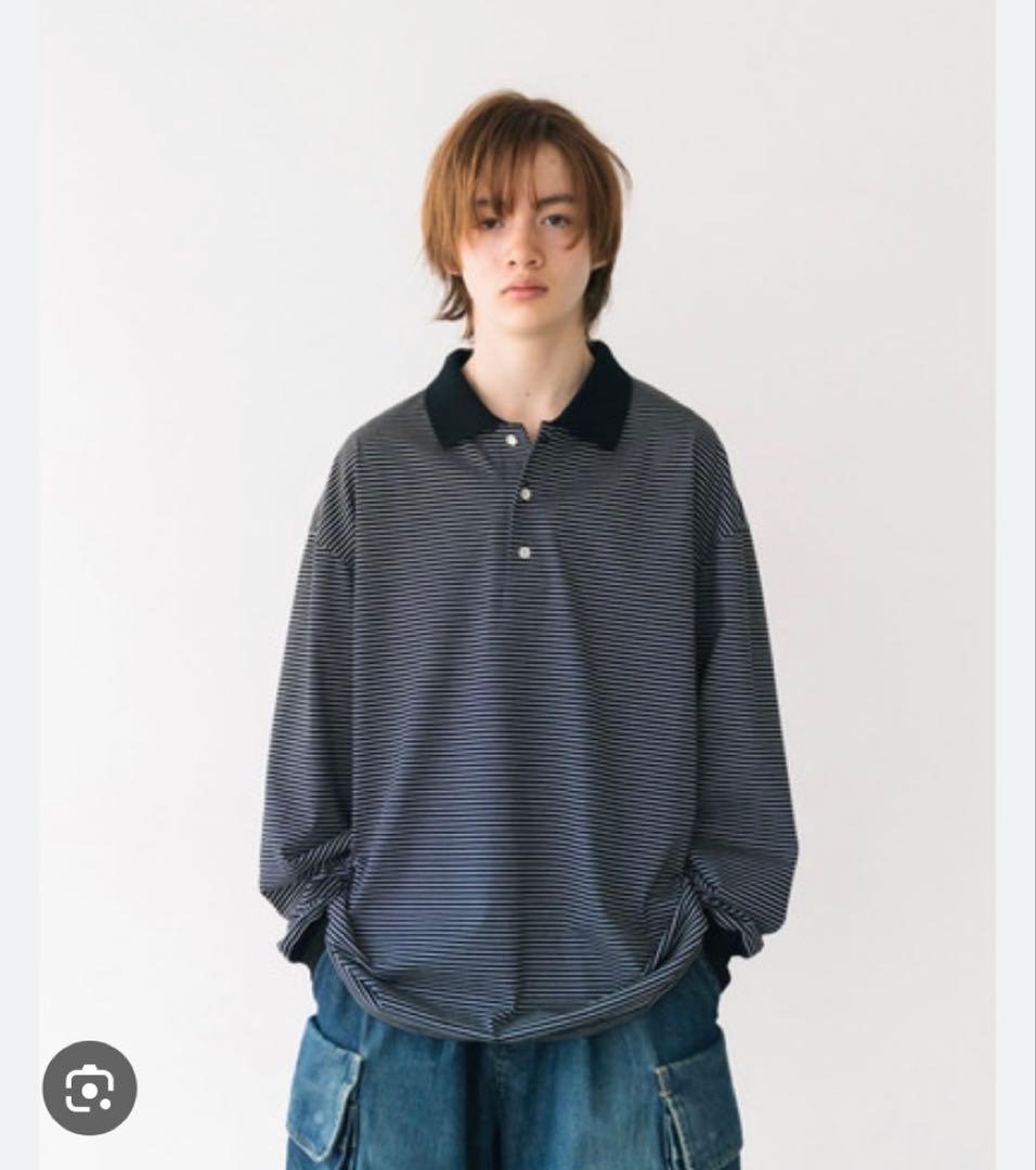 clessteロングスリーブポロシャツ　ネイビー