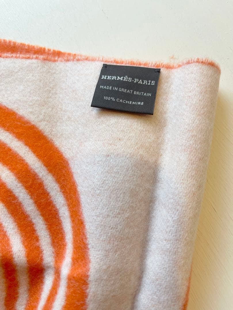 HERMES エルメス カシミヤ100% マフラー 極美品　箱付