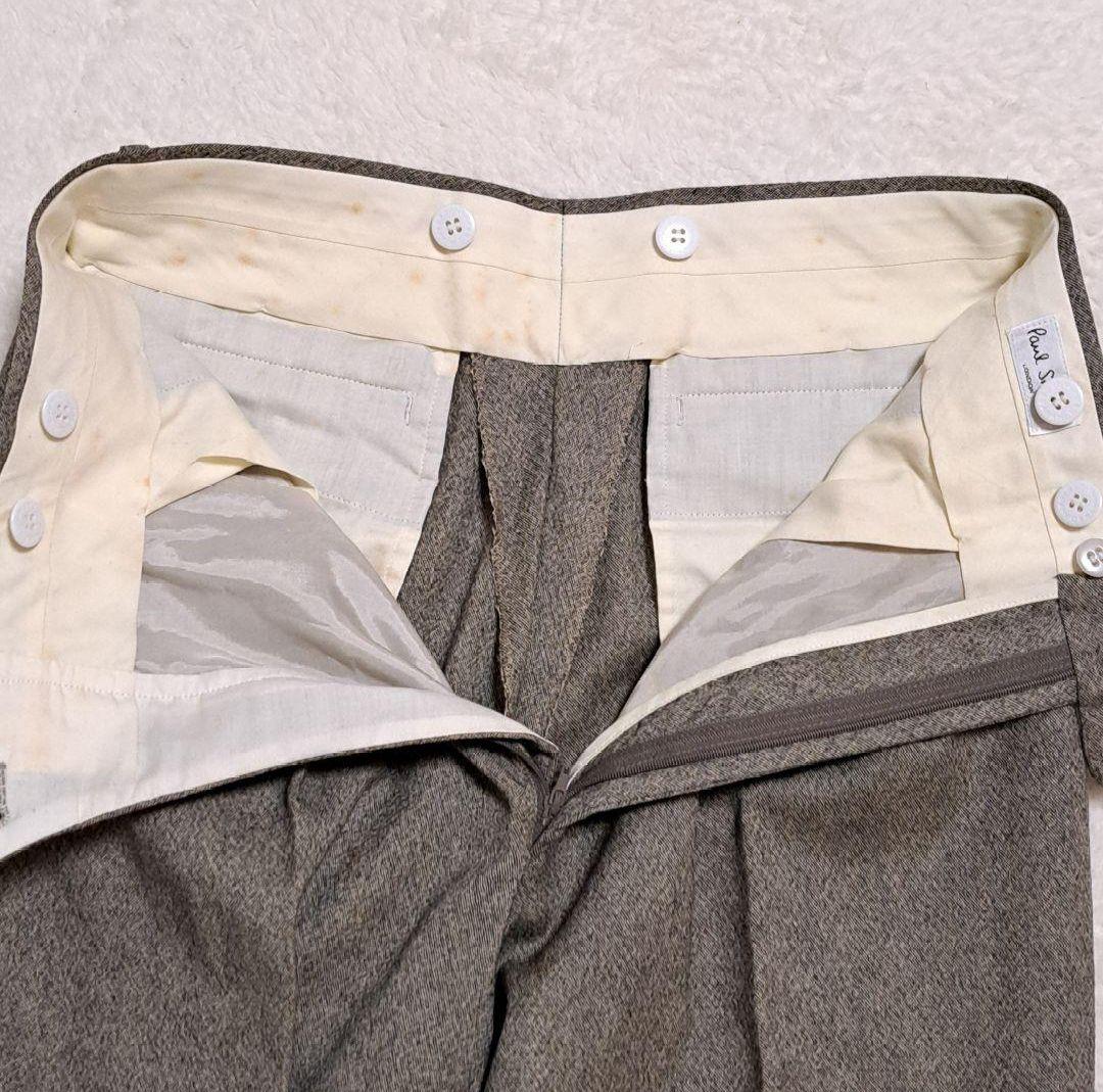 美品　ポールスミス　オルメジャーノ　セットアップ　3ピース　総裏　グレージュ　L