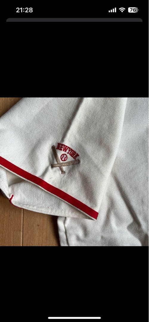 Supreme ベースボールジャージ ホワイト/レッド