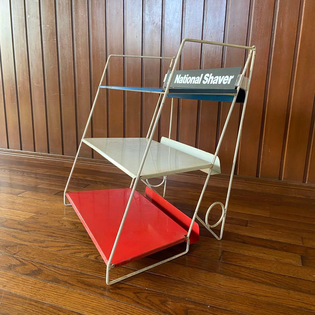 昭和レトロ　店舗什器　ナショナルの販売用棚　ビンテージ