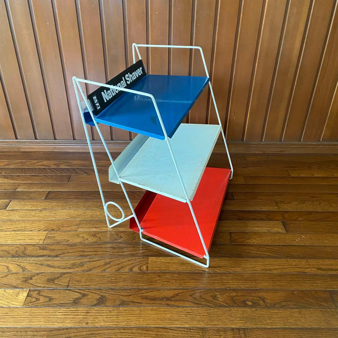 昭和レトロ　店舗什器　ナショナルの販売用棚　ビンテージ