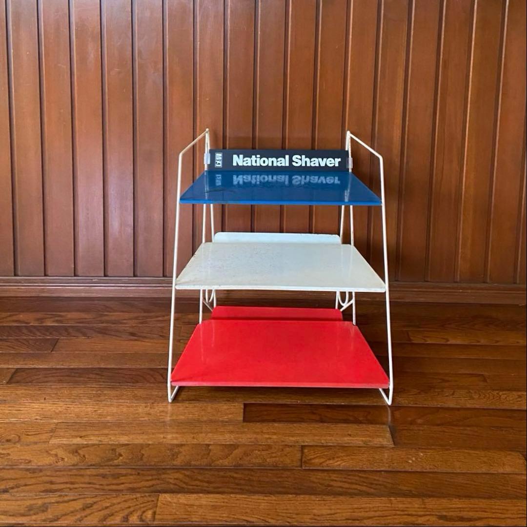 昭和レトロ　店舗什器　ナショナルの販売用棚　ビンテージ