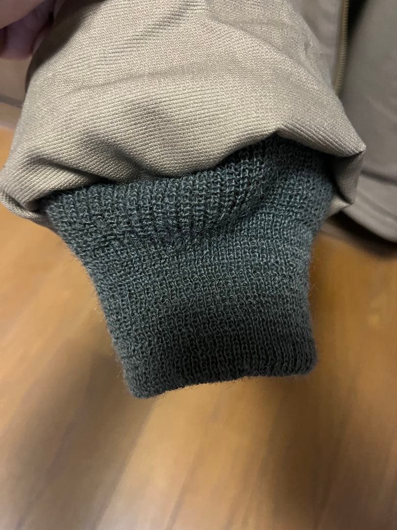 USNロゴ付きベージュミリタリージャケット M