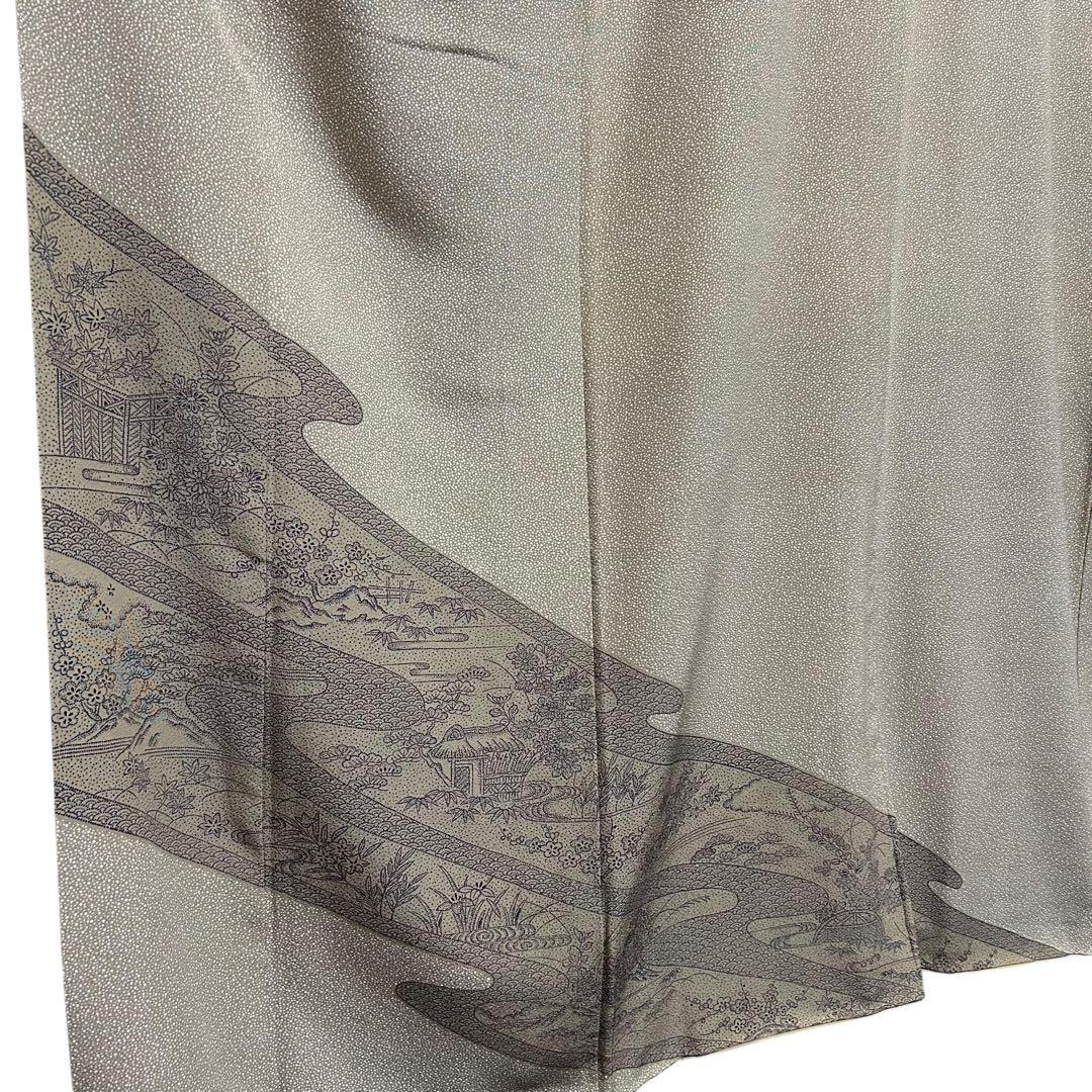 未使用近い　美品　袷　正絹　江戸小紋　大小霰　訪問着　フルセット