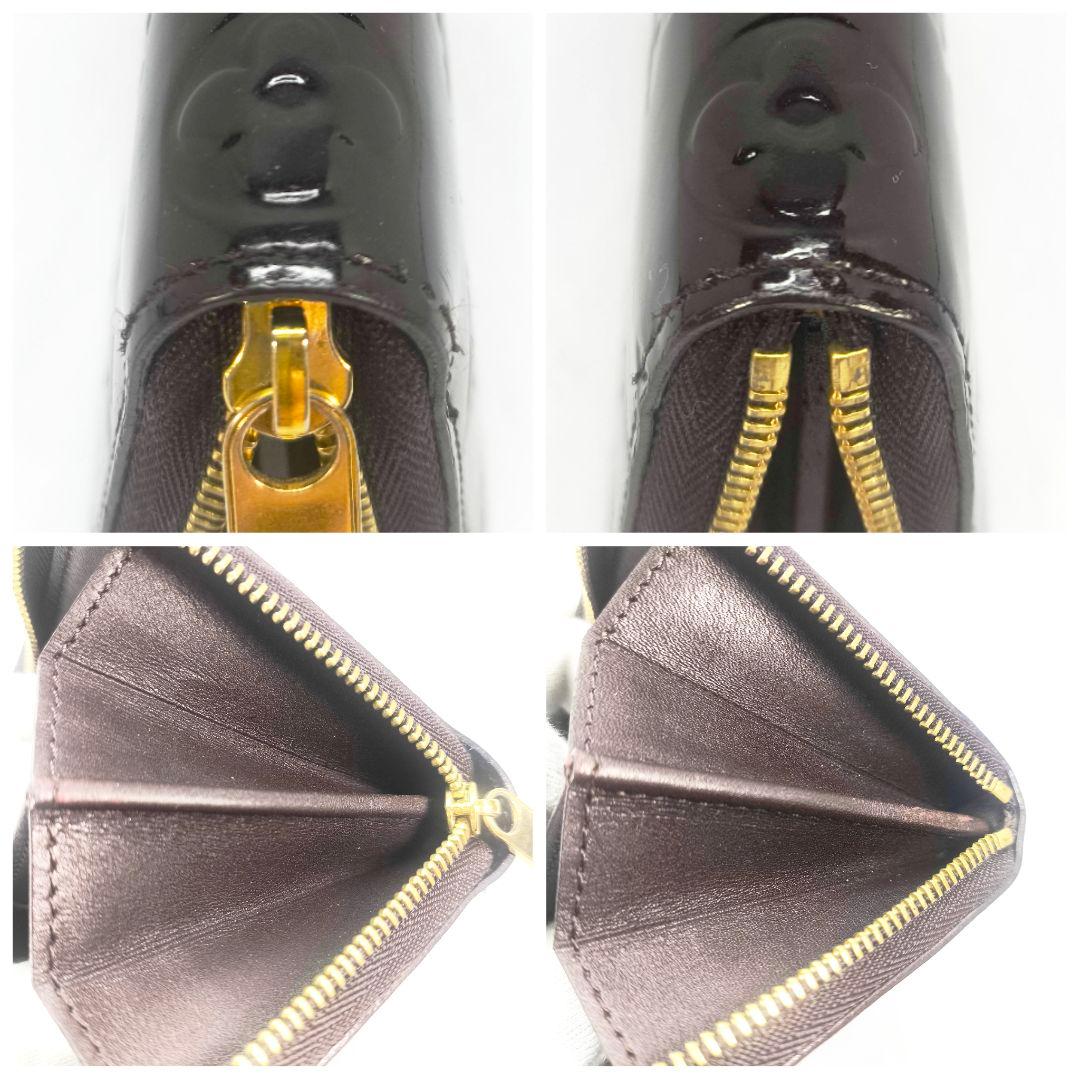 訳あり 美品 ルイヴィトン ヴェルニ ジッピーパース ボルドー