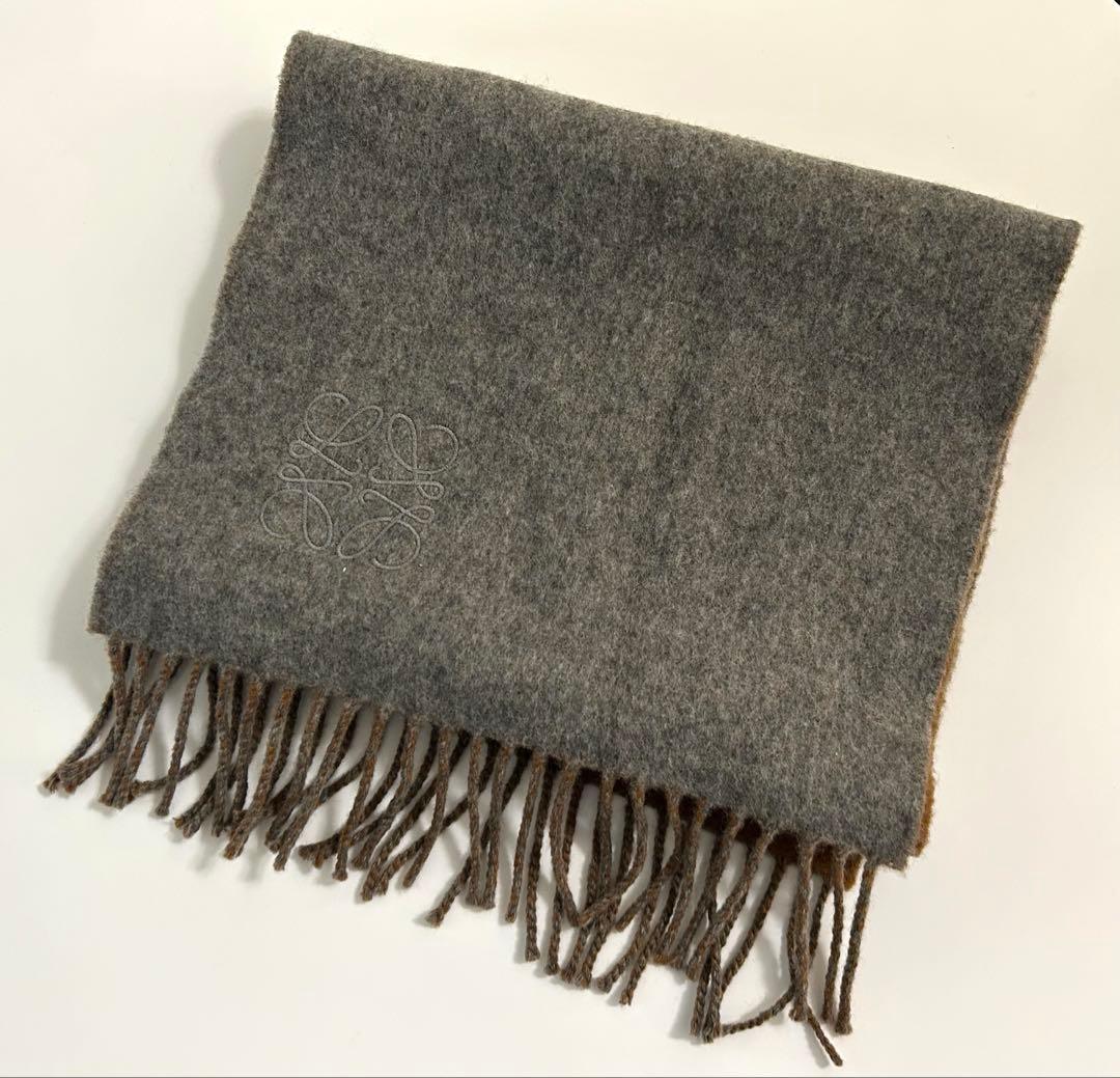 LOEWE マフラー　ラベンダー　アナグラム