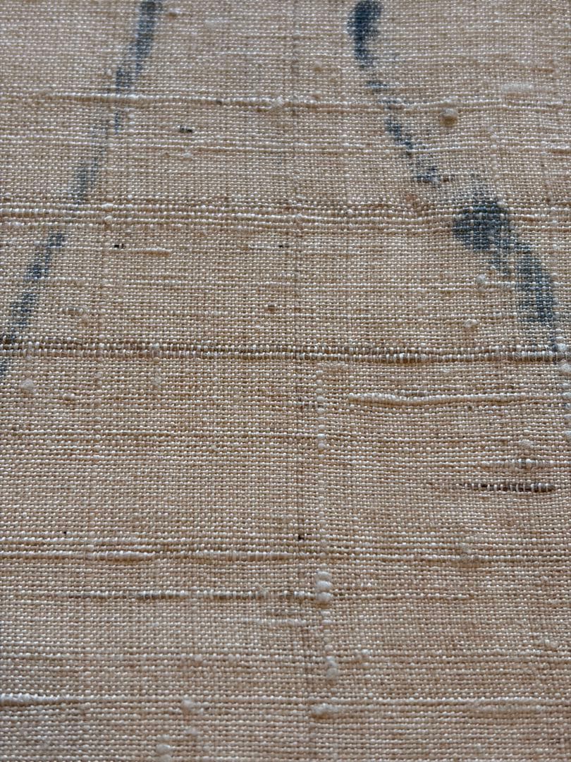 【新品・未使用】本藍染　笹　名古屋帯（作り帯） 単衣（浴衣にも）正絹