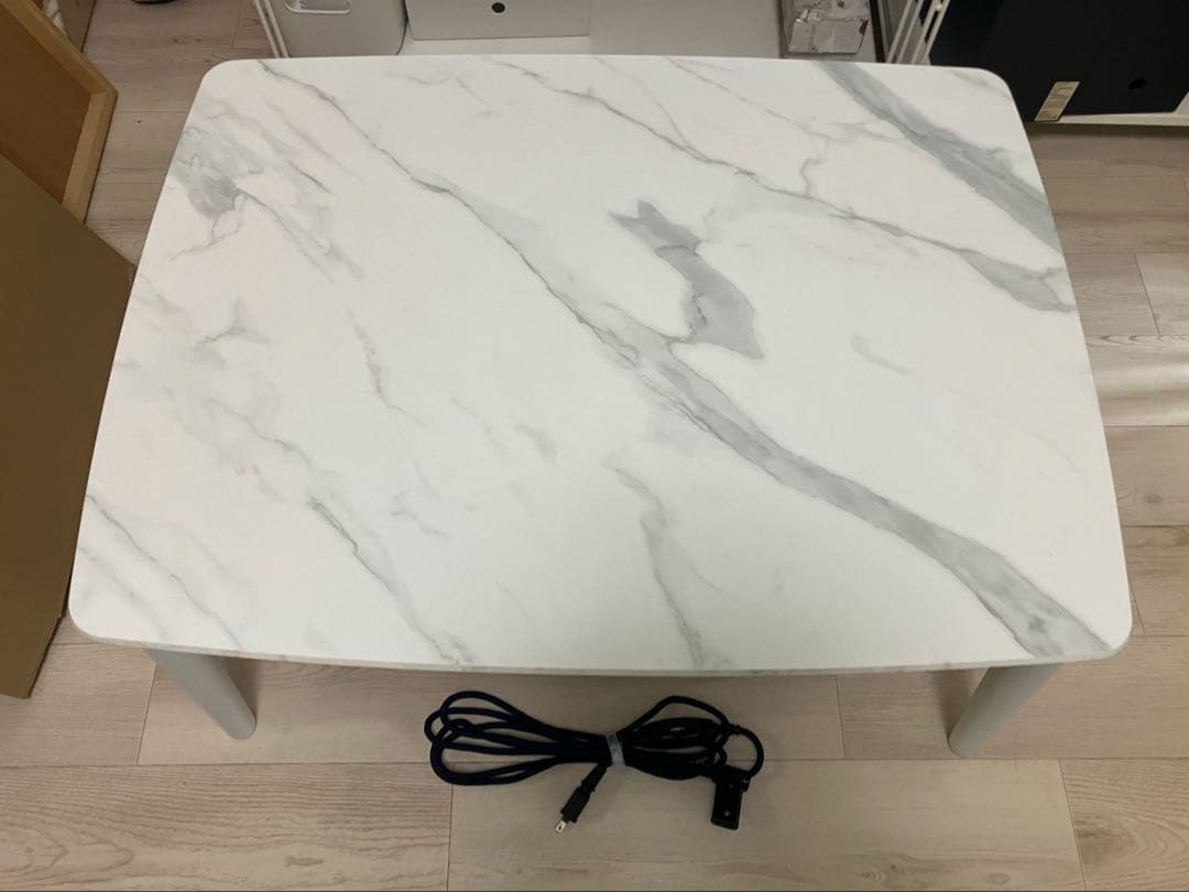 【美品】Francfranc フランフラン　こたつテーブル　Sマーブル