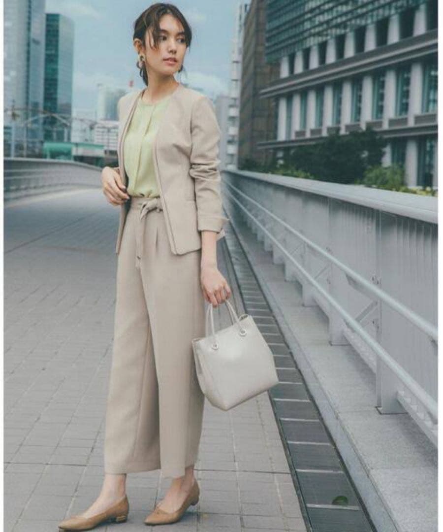 green label relaxing ノーラペル ジャケットセットアップ