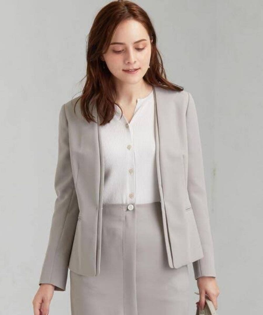 green label relaxing ノーラペル ジャケットセットアップ