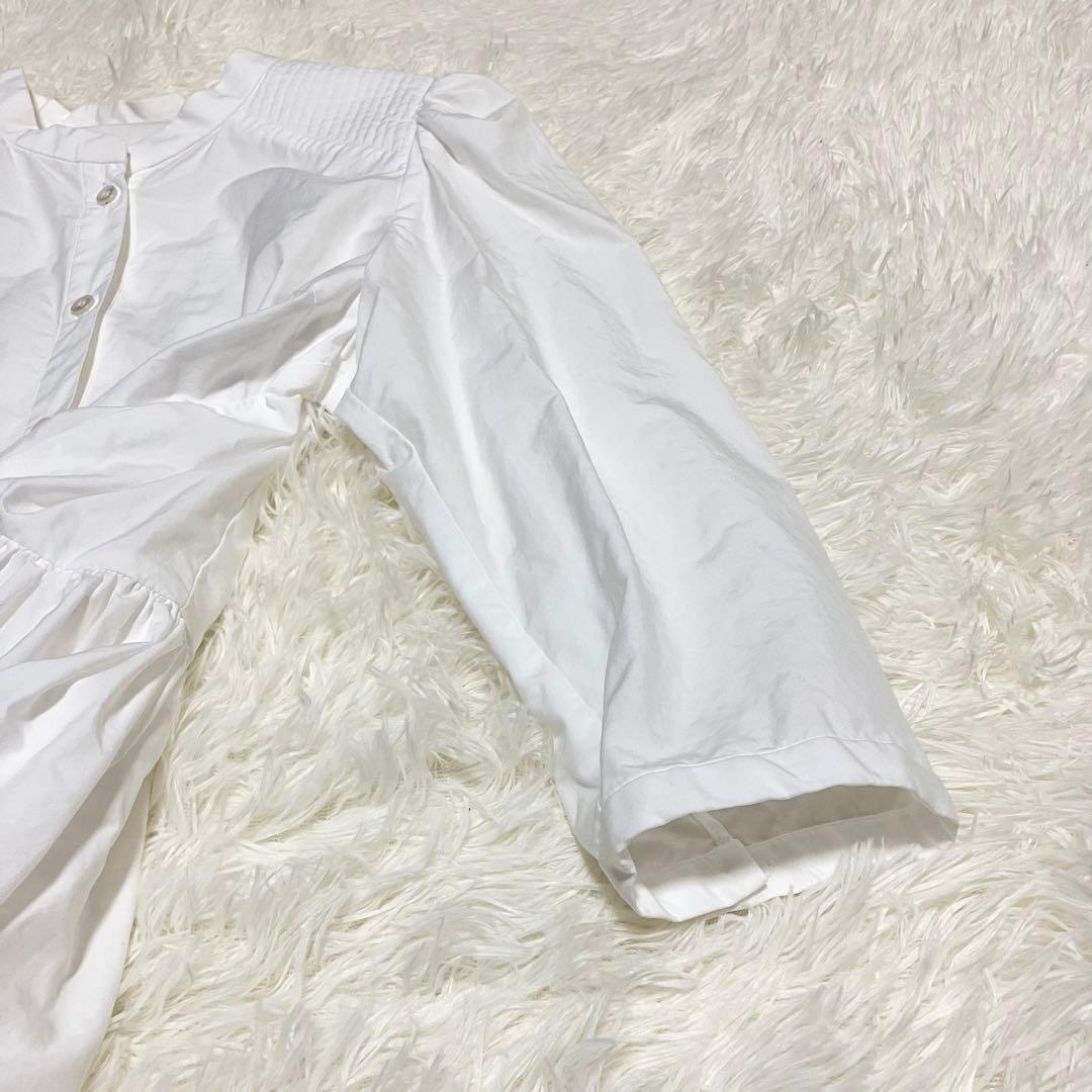 美品 ボーダーズアットバルコニー GATHER SHIRT TUNIC 38