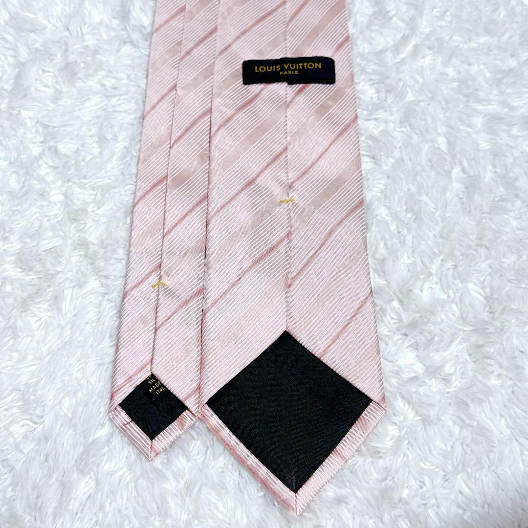美品 LOUIS VUITTON ルイヴィトン ネクタイ ストライプ モノグラム