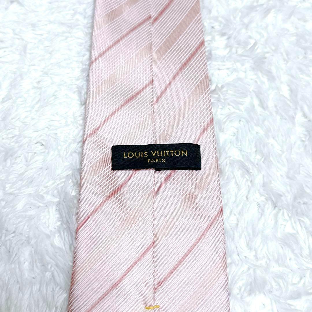 美品 LOUIS VUITTON ルイヴィトン ネクタイ ストライプ モノグラム