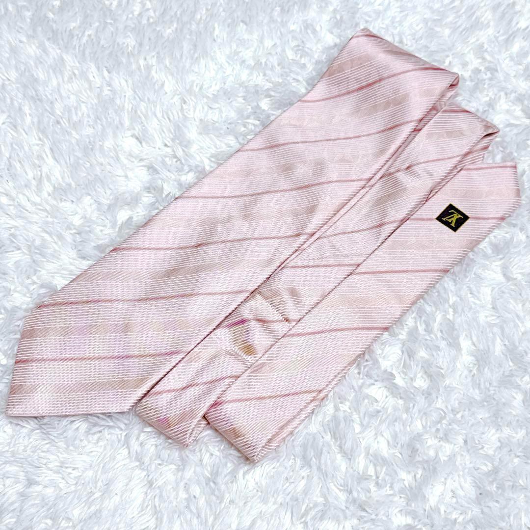 美品 LOUIS VUITTON ルイヴィトン ネクタイ ストライプ モノグラム