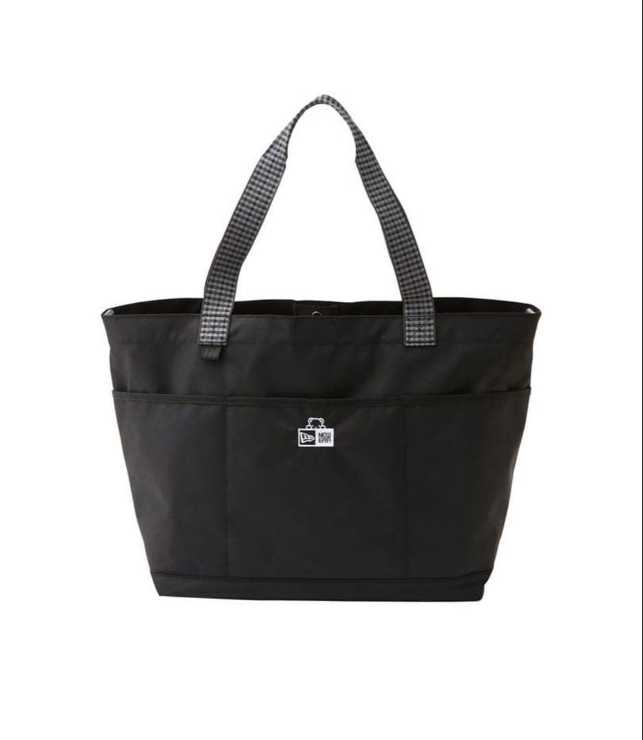 NEW ERA × familiar ブラックトートバッグ