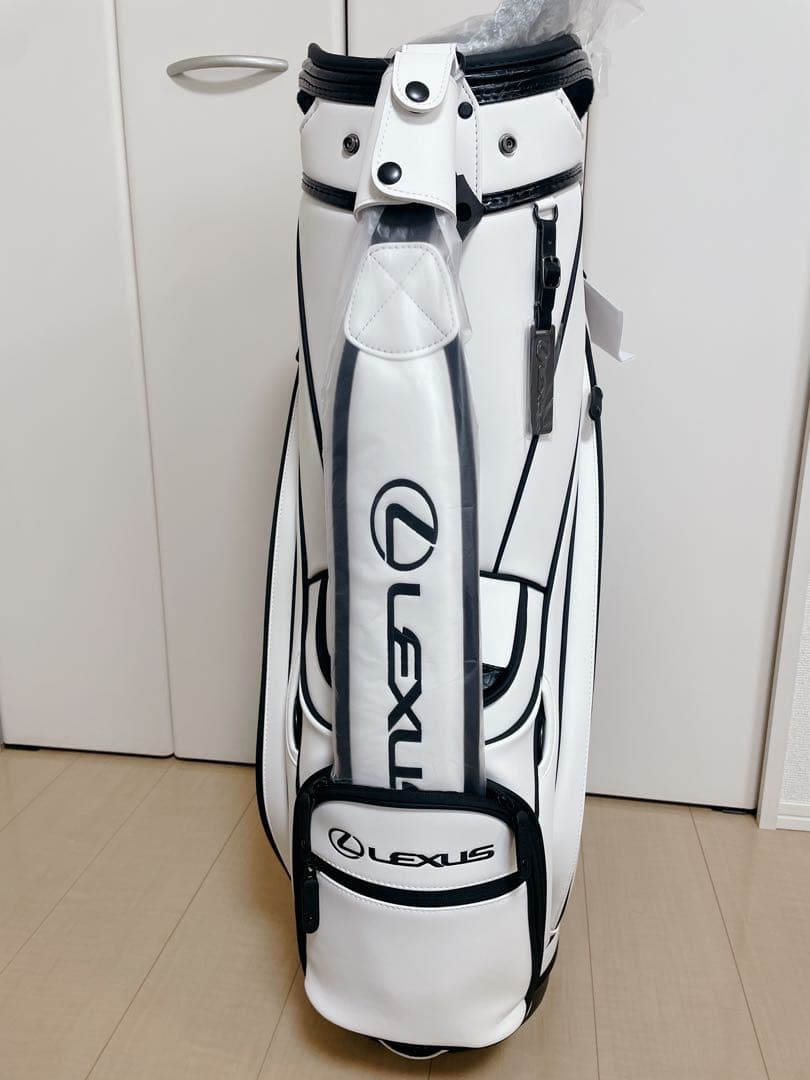 【peace】LEXUS（レクサス）キャディバッグ ホワイト×ブラック