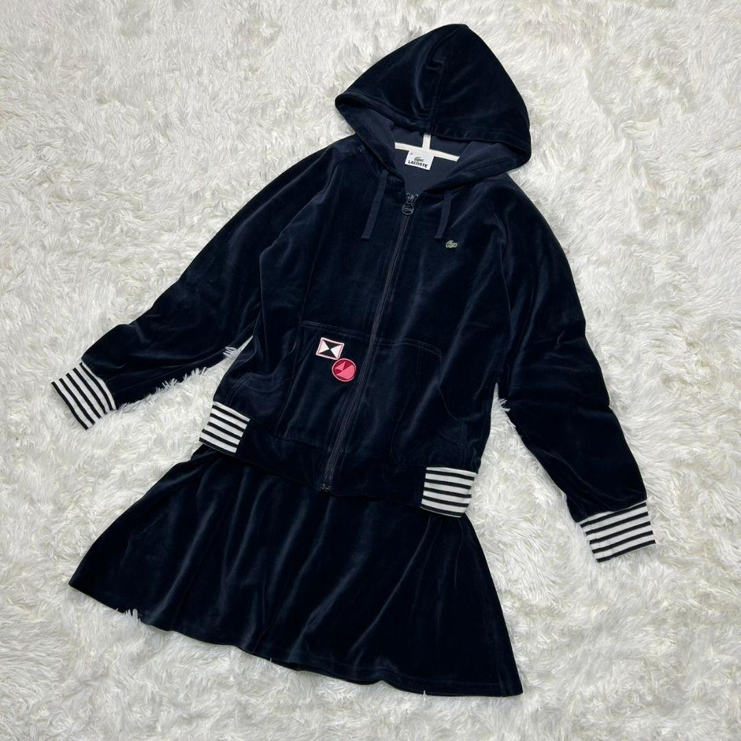 【専用】ラコステ ジャージ セットアップ ベロア パーカー ネイビー 40