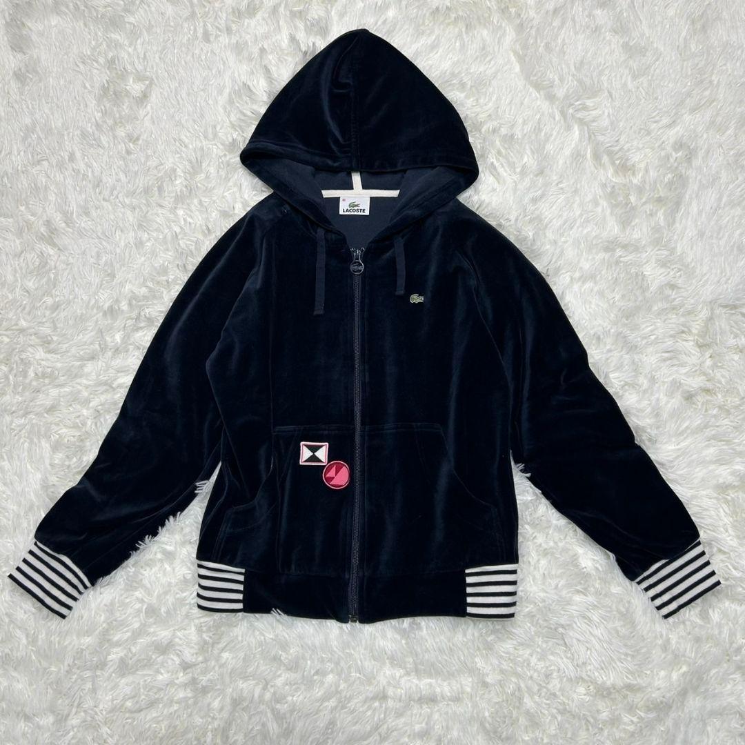 【専用】ラコステ ジャージ セットアップ ベロア パーカー ネイビー 40