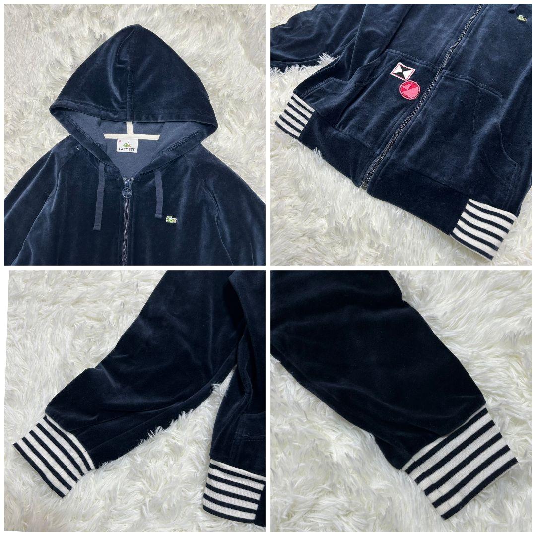 【専用】ラコステ ジャージ セットアップ ベロア パーカー ネイビー 40