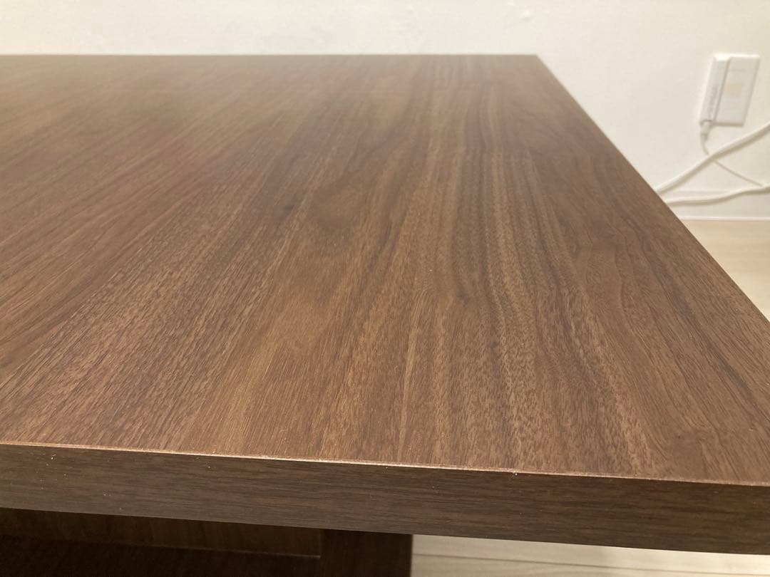 LOWYA 日本製ローテーブル 90x90cm ウォルナット（濃い茶色）