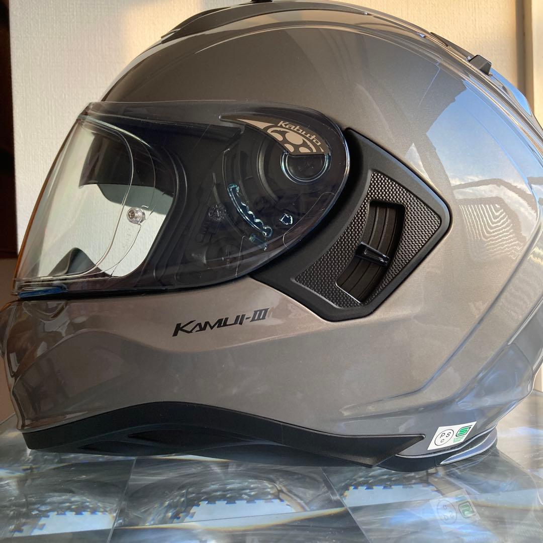 Kabuto カムイIII フルフェイスヘルメット グレー PINLOCK張り