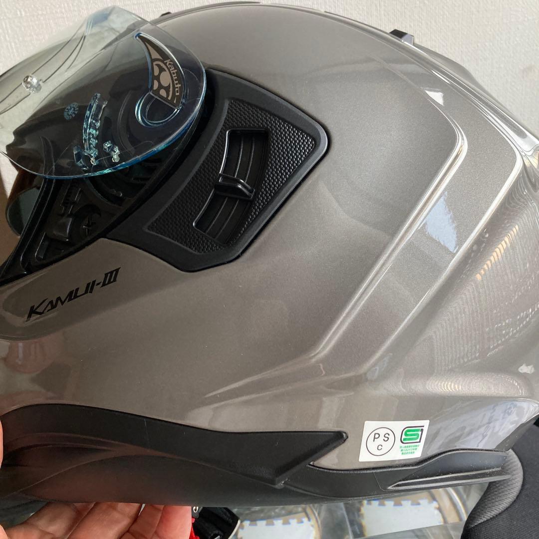 Kabuto カムイIII フルフェイスヘルメット グレー PINLOCK張り