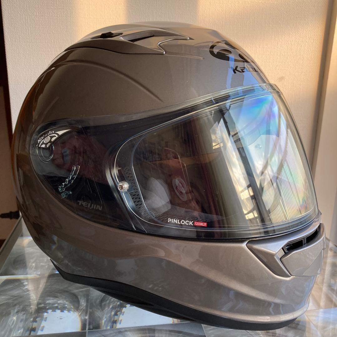 Kabuto カムイIII フルフェイスヘルメット グレー PINLOCK張り