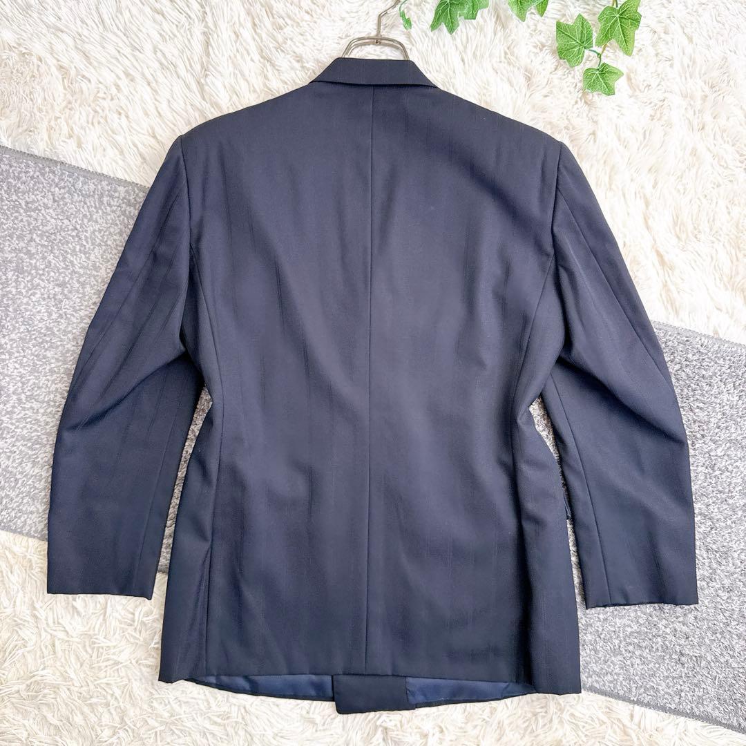 オールド　ディオール セットアップ　ストライプ柄　スーツ　ダブルボタン　紺ブレ