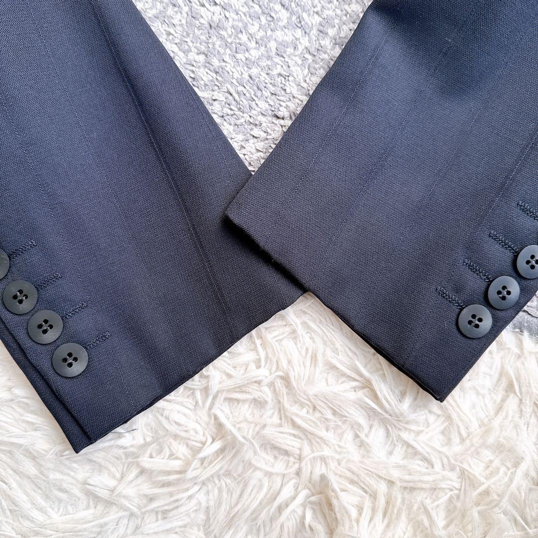 オールド　ディオール セットアップ　ストライプ柄　スーツ　ダブルボタン　紺ブレ