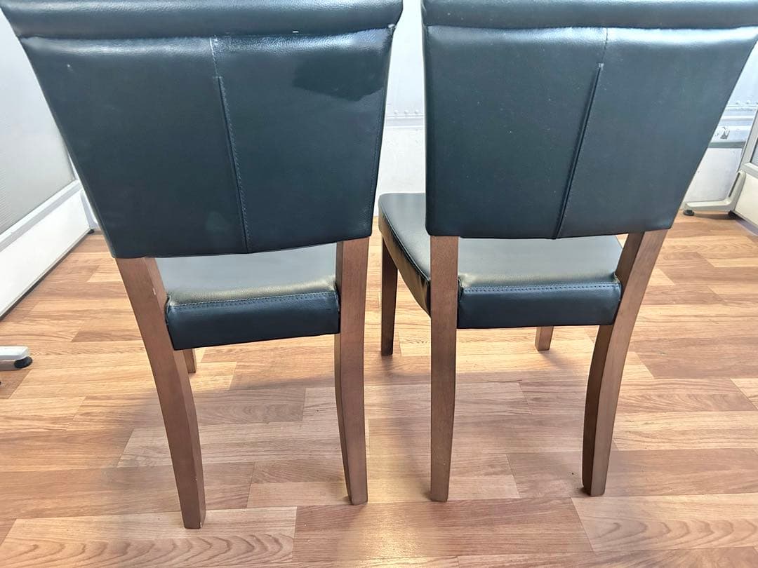 673 ニトリ ダイニングチェア 2脚セット ブラック シンプル 美品 モダン