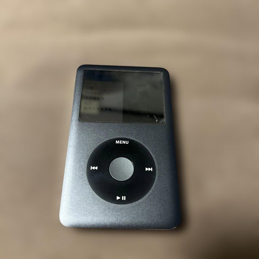 iPod classic 120GB中古　ブラック　ディスプレイ保護フィルム付
