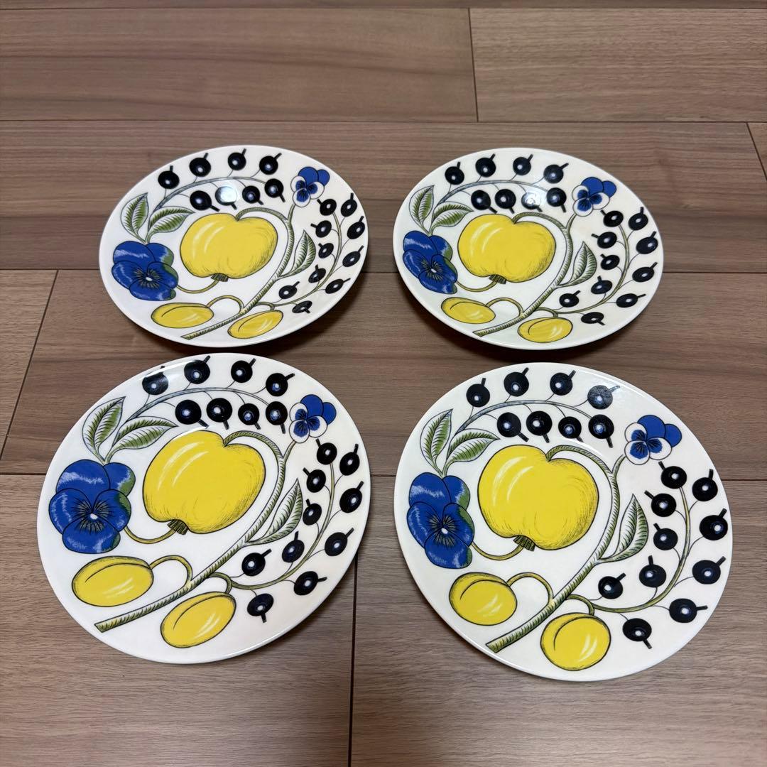 アラビア パラティッシ 16.5cm 旧ロゴ王冠 カラー 4枚セット