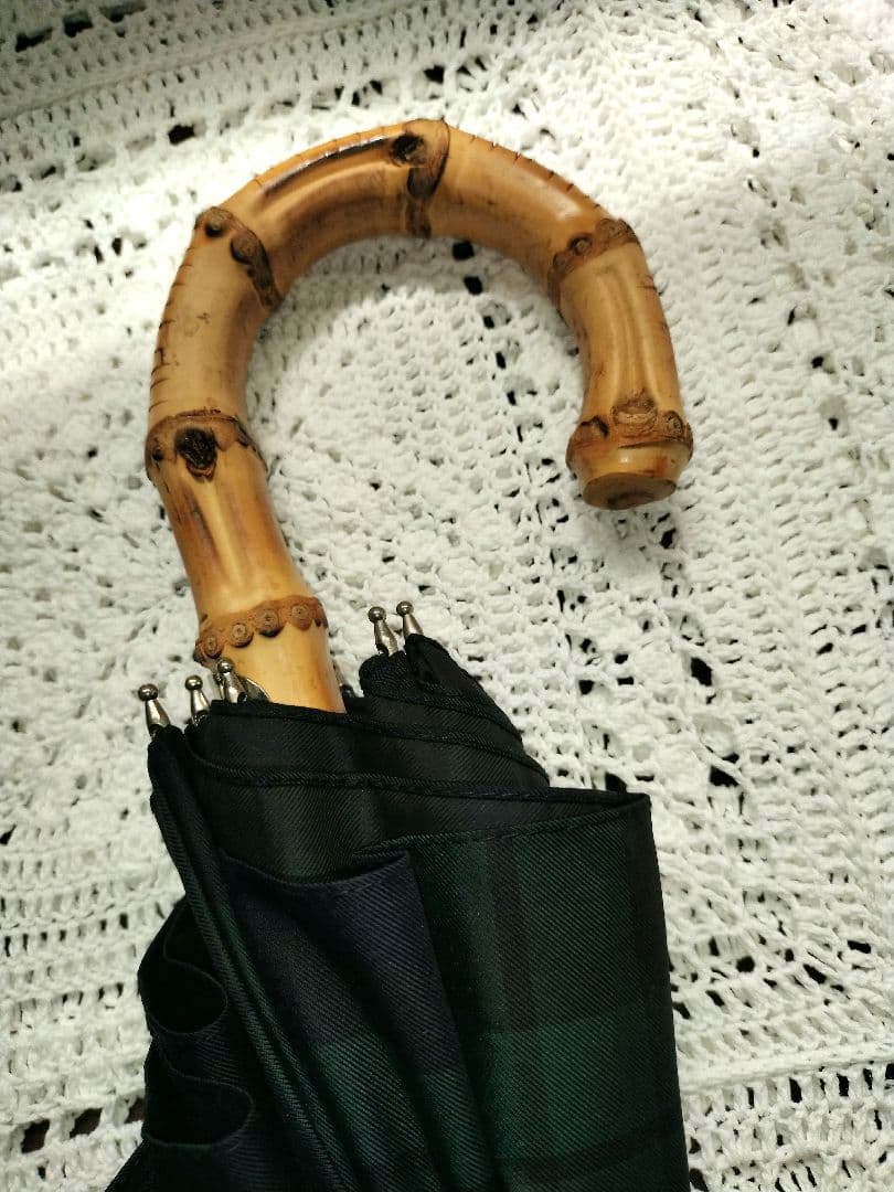 Traditional Weatherwear 折りたたみ傘 グリーン系チェック