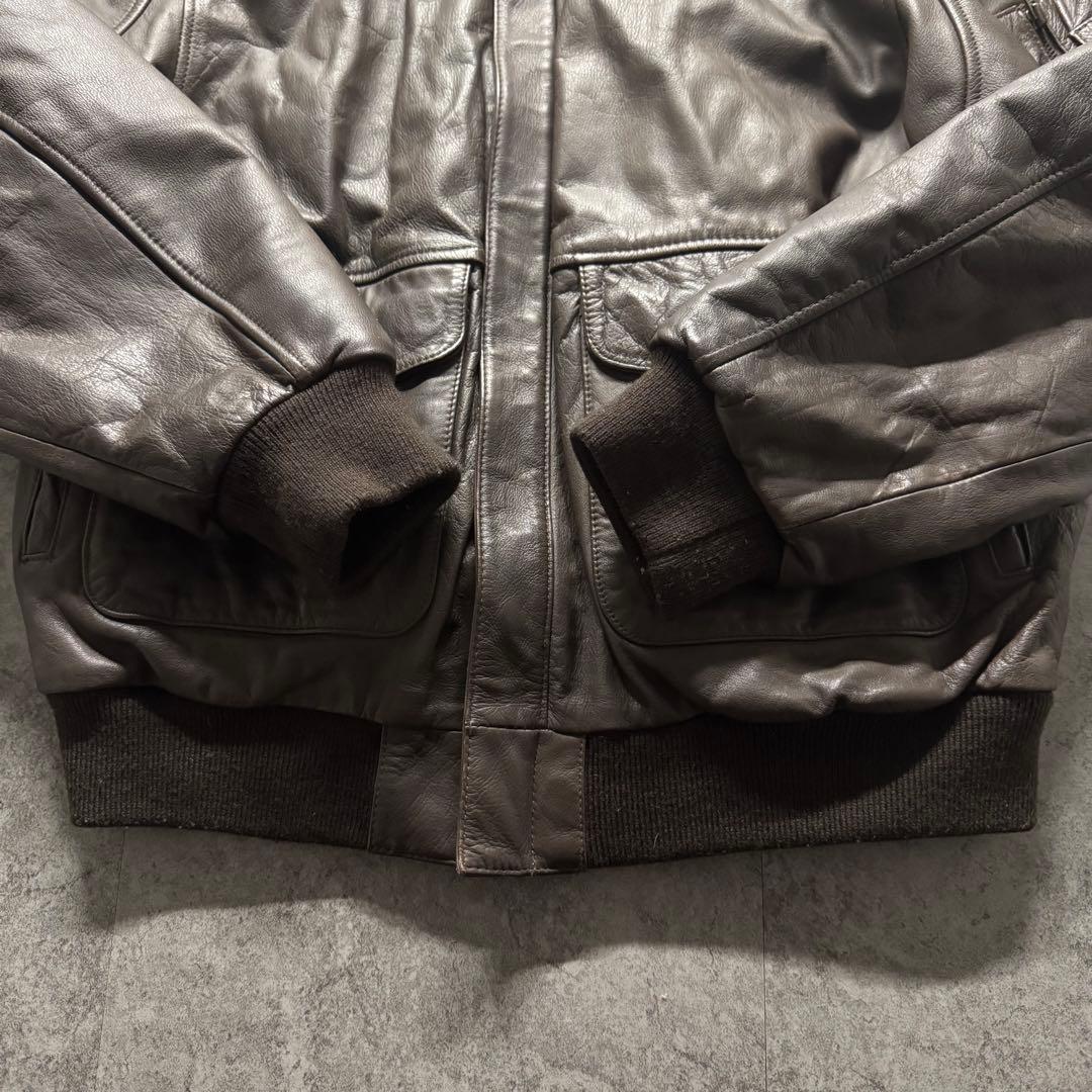 【90s vintage】フライトジャケット　G-1 A-2 本革　短丈　襟ボア