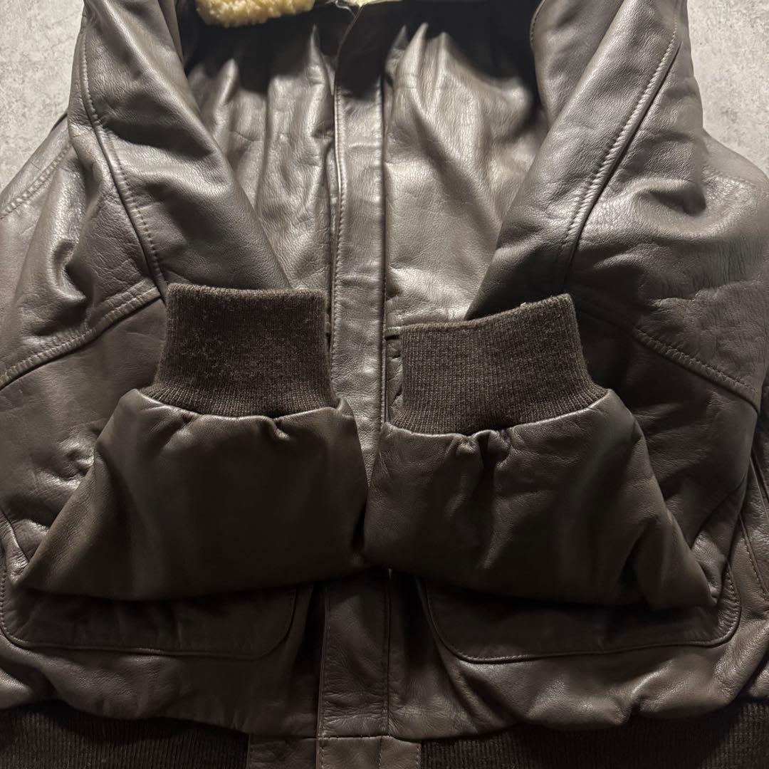 【90s vintage】フライトジャケット　G-1 A-2 本革　短丈　襟ボア