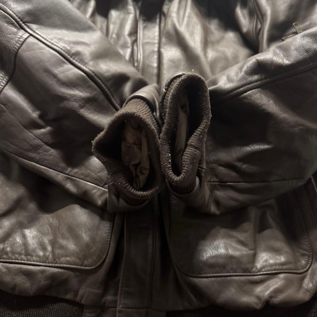 【90s vintage】フライトジャケット　G-1 A-2 本革　短丈　襟ボア