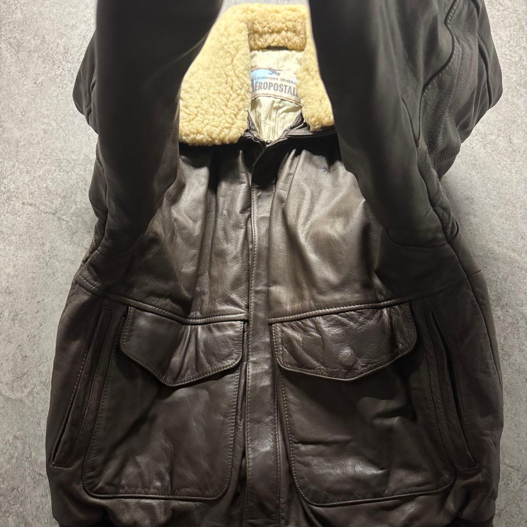 【90s vintage】フライトジャケット　G-1 A-2 本革　短丈　襟ボア