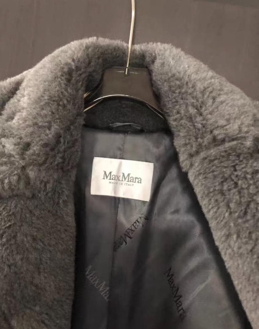 美品Max Mara テディベアコート グレー フ正規品