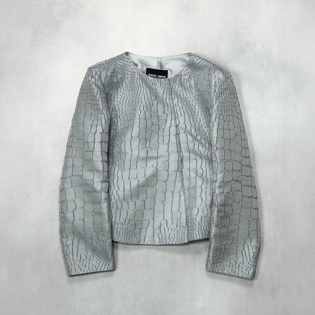 ジャケット・アウター GIORGIO ARMANI - silk mix crocodile jk