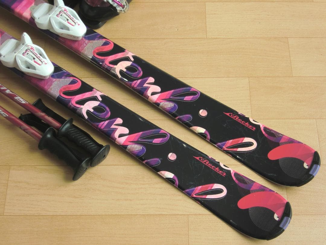 ■■送料無料■KAZAMA■女性用スキーセット■145/24-24.5■WAX■