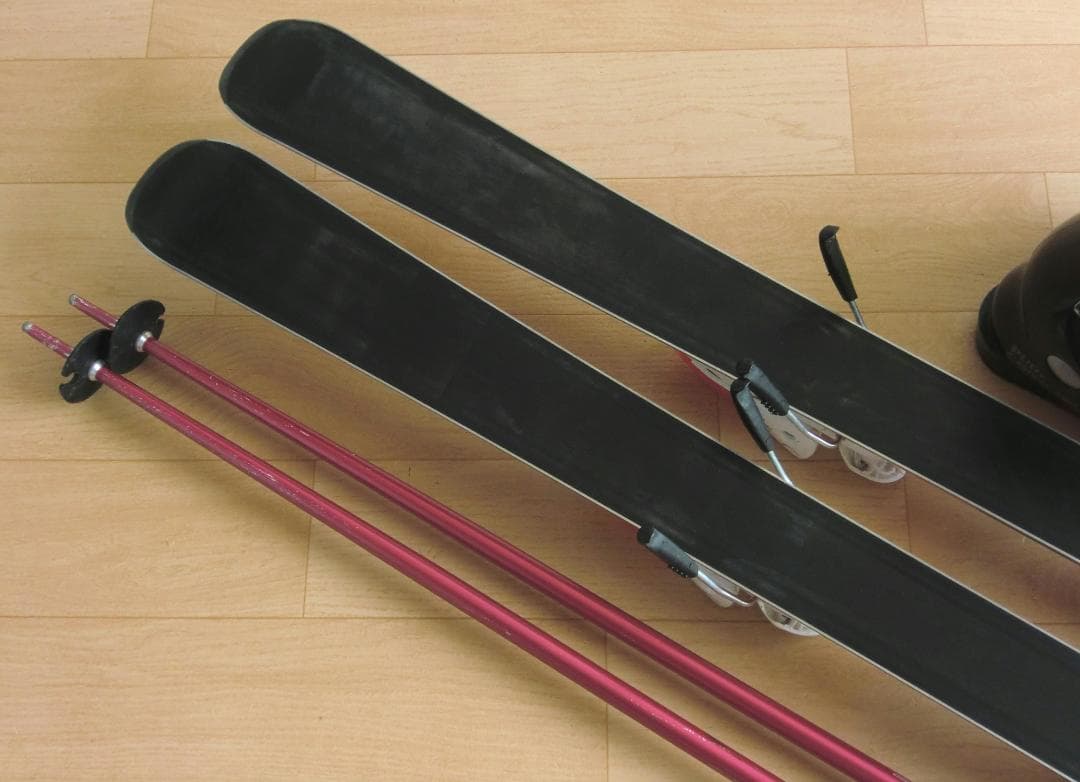 ■■送料無料■KAZAMA■女性用スキーセット■145/24-24.5■WAX■